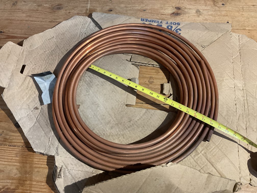 3/8” copper tube, believed to be full 60’ roll