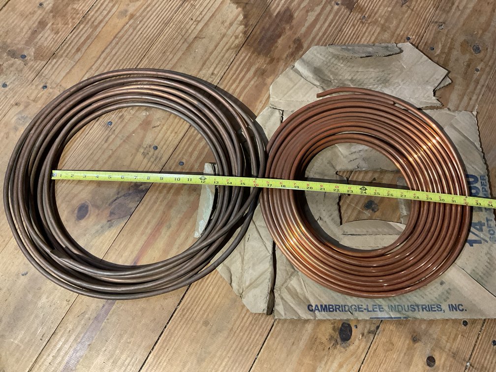 2 rolls 1/4” copper tube