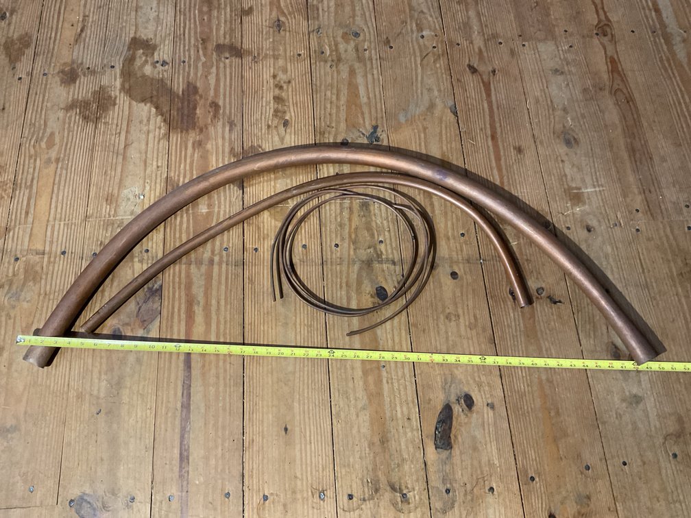 Few pieces miscellaneous copper tube