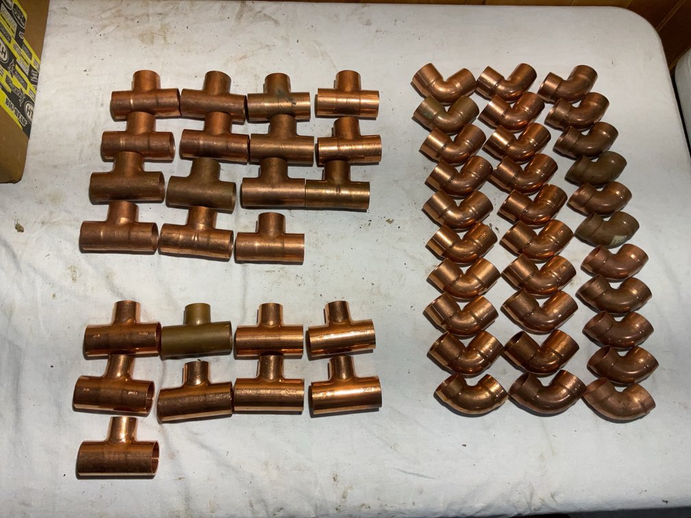 1 1/4” copper fittings