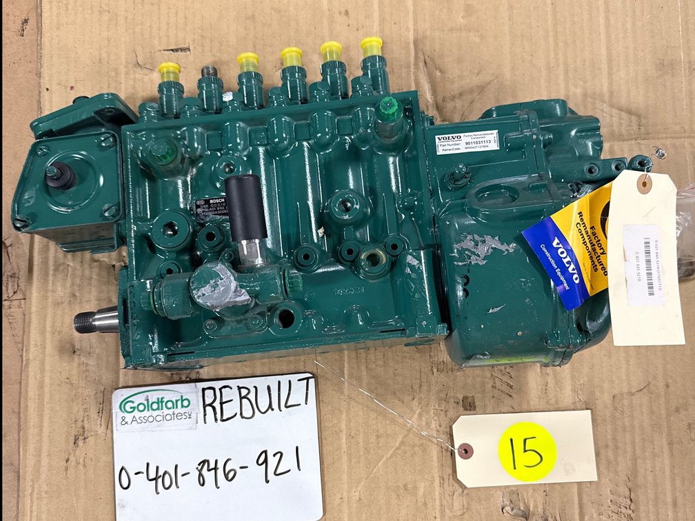0-401-846-921 (11031113; PE6P110A320RS3197) Rebuilt Bosch 9.6L 200kW Injection Pump fits Volvo TD102KF Engine