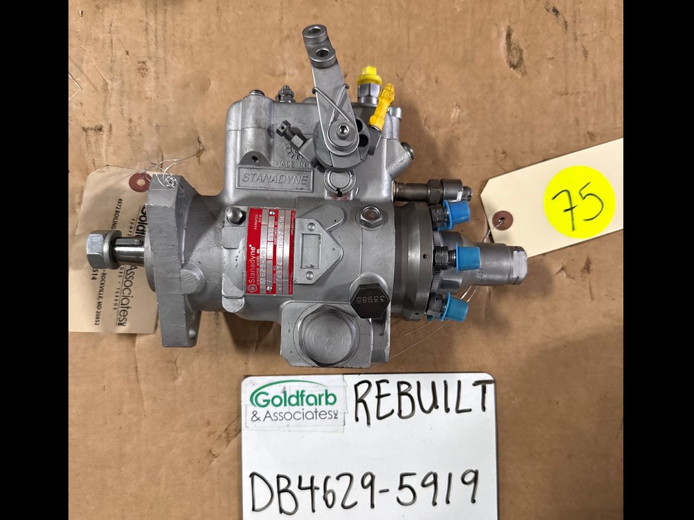 DB4629-5919 (05919 ; RE522694) Rebuilt Stanadyne Injection Pump fits John Deere 6068HF252 Fire Pump (226 kW) Engine