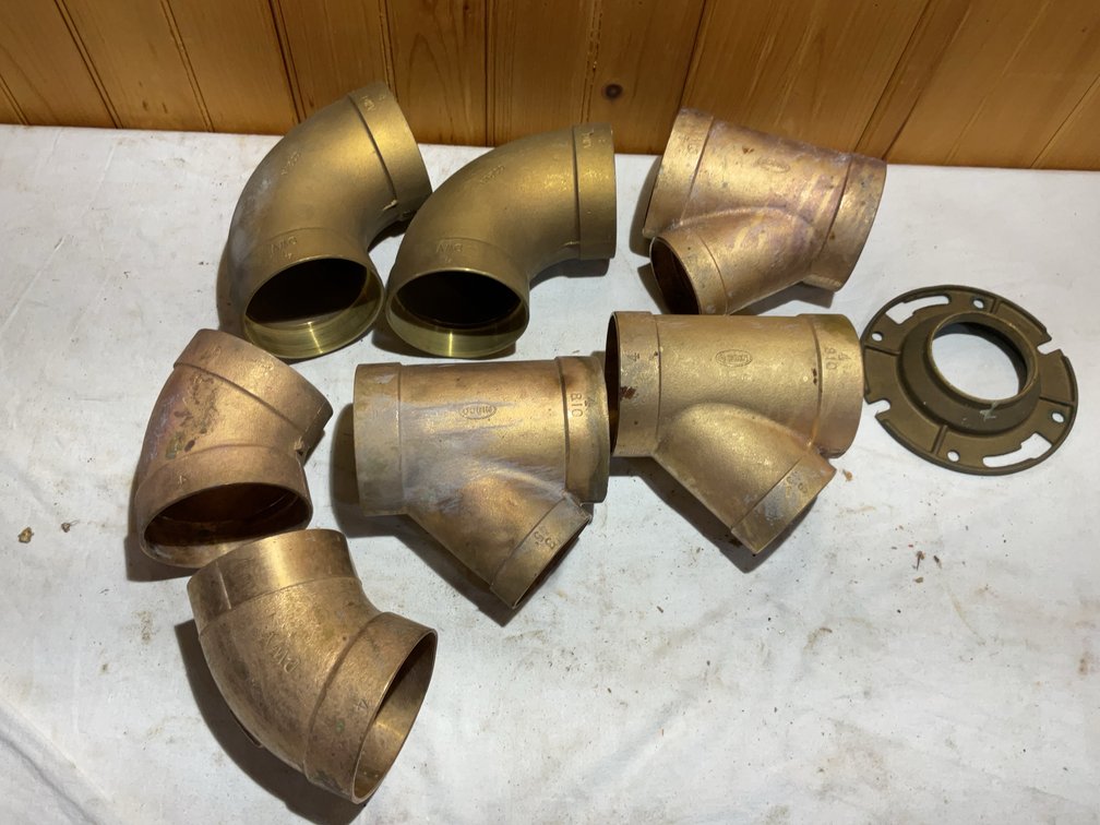 Miscellaneous 4”  brass fittings