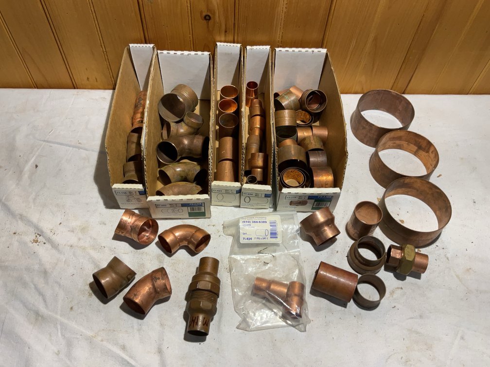 Miscellaneous copper fittings