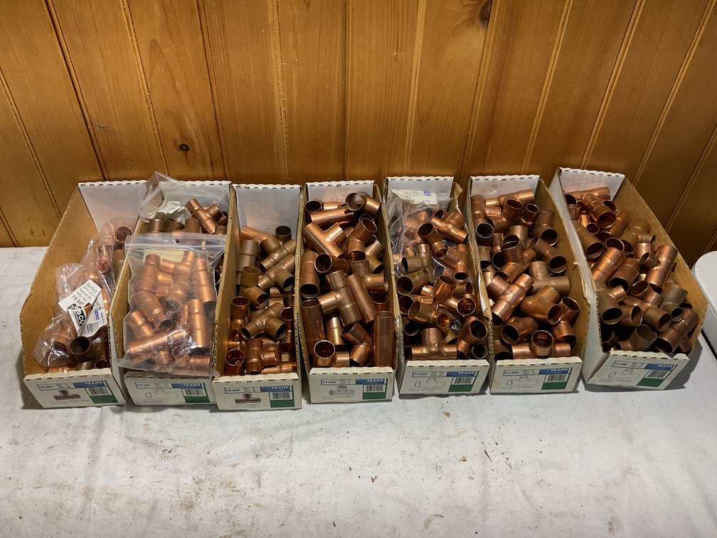 3/4” copper fittings