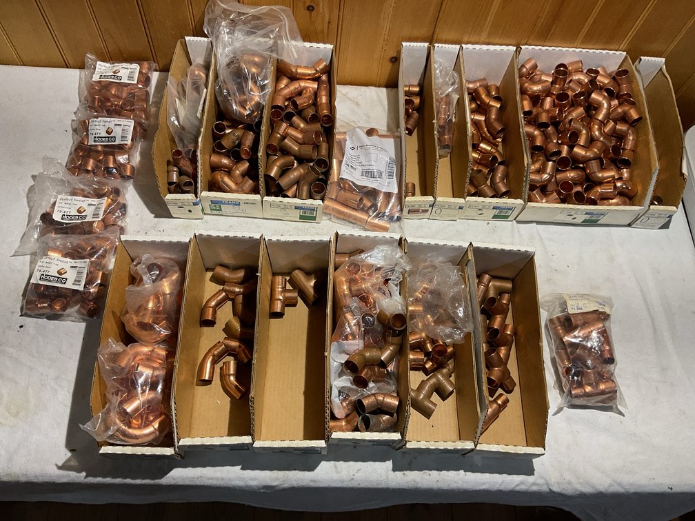 3/4” copper fittings