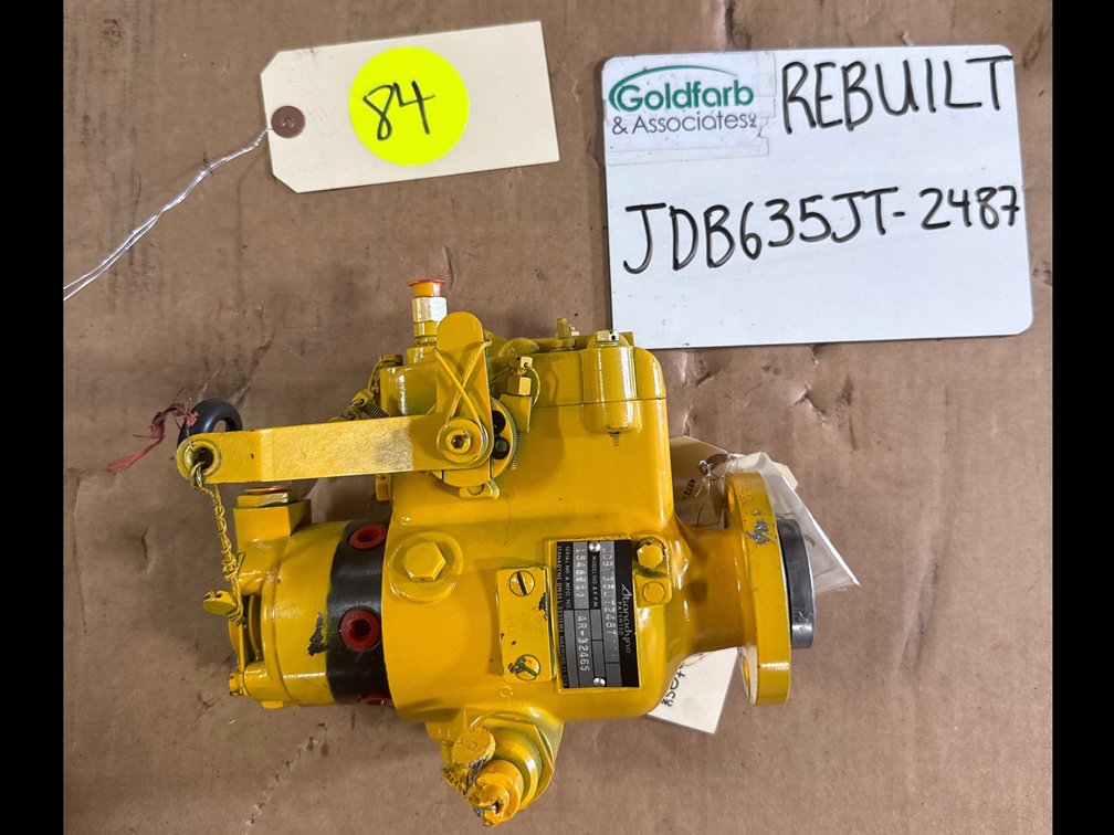 JDB635JT-2487 (JDB-2487 ,JDB635JT2487 , 02487, AR52465) Rebuilt Stanadyne Fuel Injection Pump fits John Deere Excavator Engine