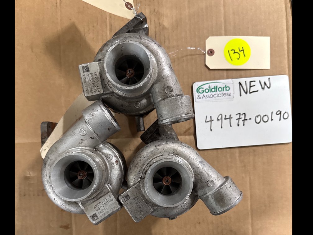 (3x Bid) 49477-00190 (RE532806) New Mitsubishi TD04L4-09K Turbocharger fits John Deere S250 Tier III 2.4L I4 Engine