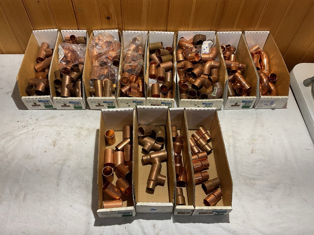 1” misc copper fittings