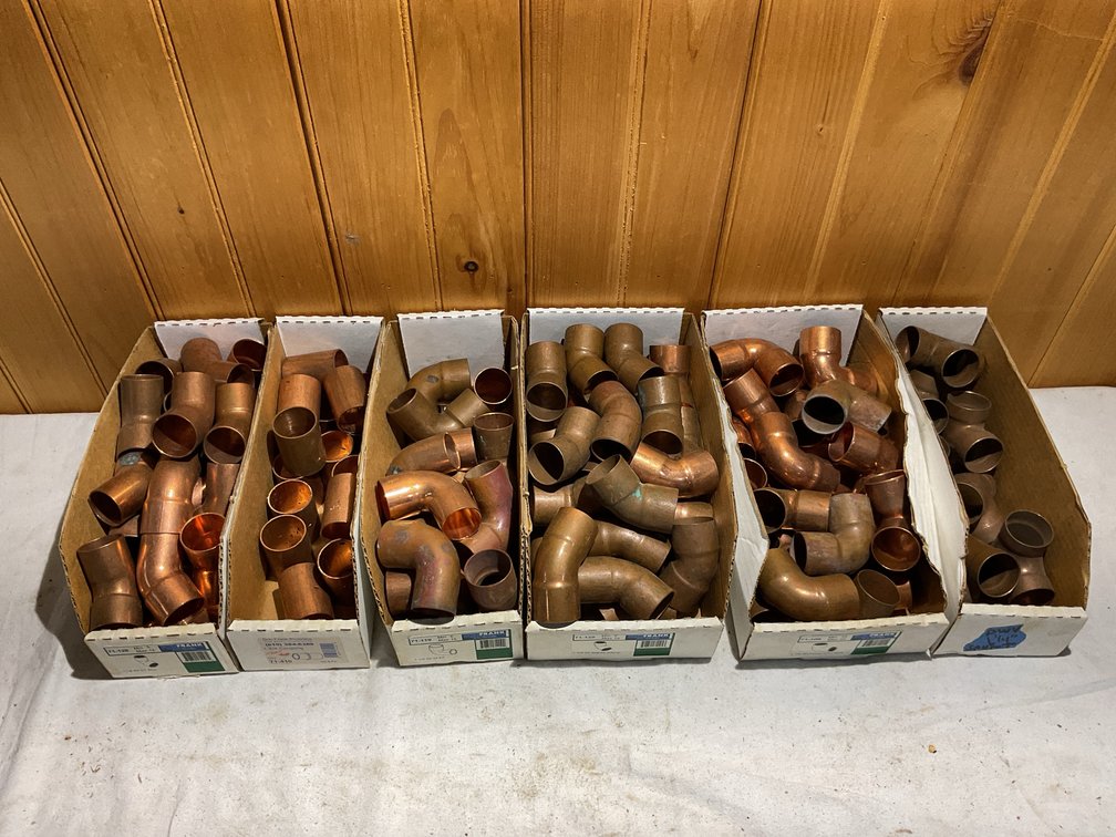 1 1/4” copper fittings