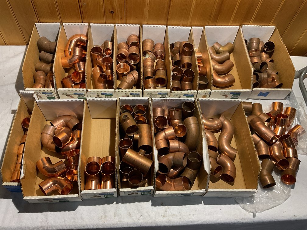 1 1/2” copper fittings