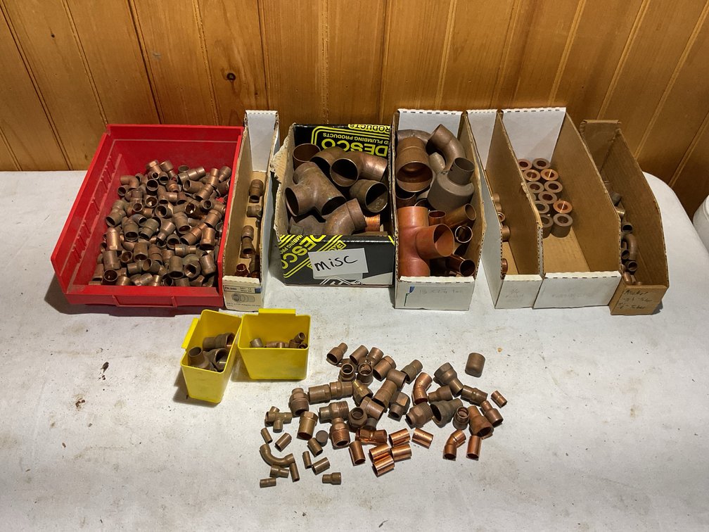 Miscellaneous copper numerous sizes and styles