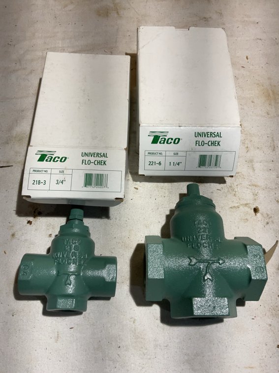 2 flo-check valves, new