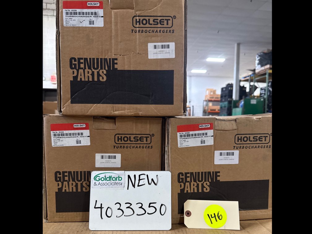 (3x Bid) 4033350 (3598723 ; 504010328) New Holset HX25W Turbocharger fits Iveco NEF 4Cyl 2V Telehandler Excavator Engine