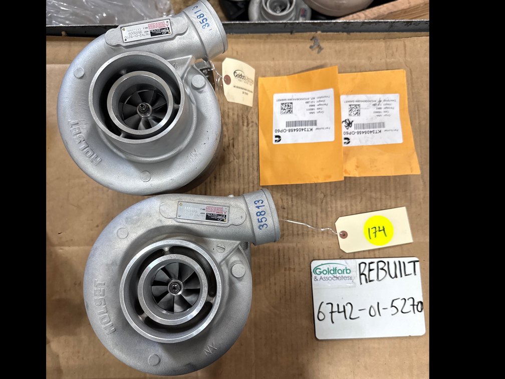 (2 x Bid) 6742-01-5270 Rebuilt Holset HX35 Turbocharger fits Cummins Komatsu Engine