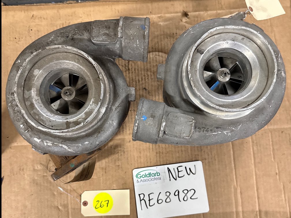 (2 x Bid) RE68982 (466923-6) New With Rust - Cosmetic Damage Garret TMF5503 Turbocharger Fits John Deere Powertech 12.5L engine