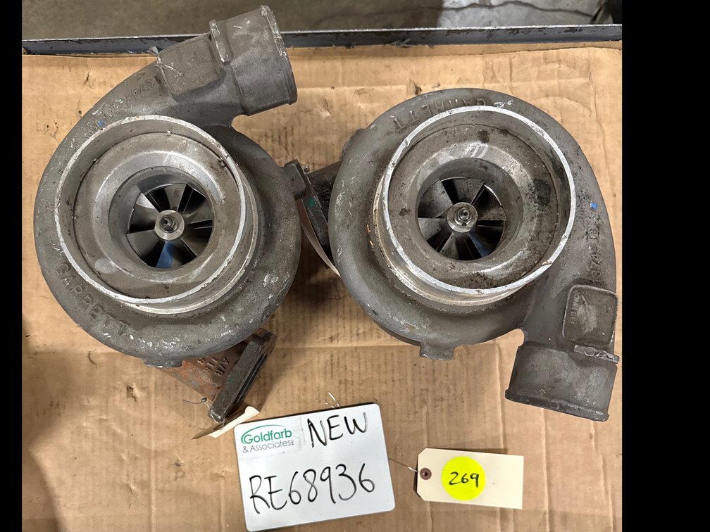 (2 x Bid) RE68936 (466923-4) New Garrett TMF5503 Turbocharger fits John Deere Powertech 12.5L engine