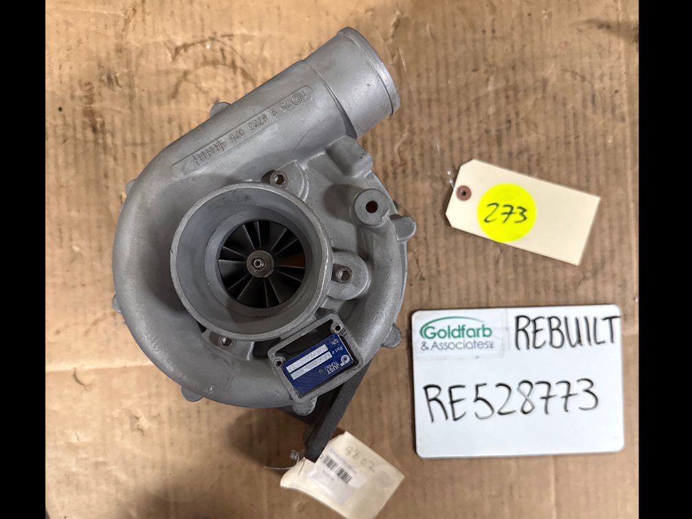 RE528773 (RE531956, RE550940, RE550938) Rebuilt CZ Turbocharger fits John Deere 4045 Tier 3 Engine
