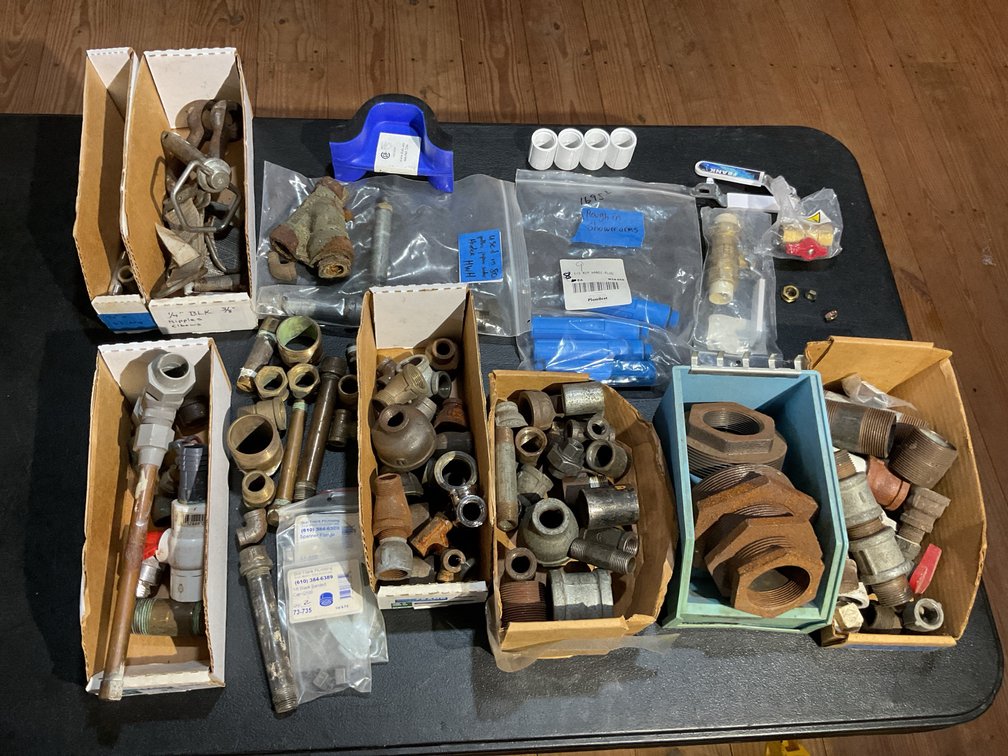 Assorted plumbing fittings