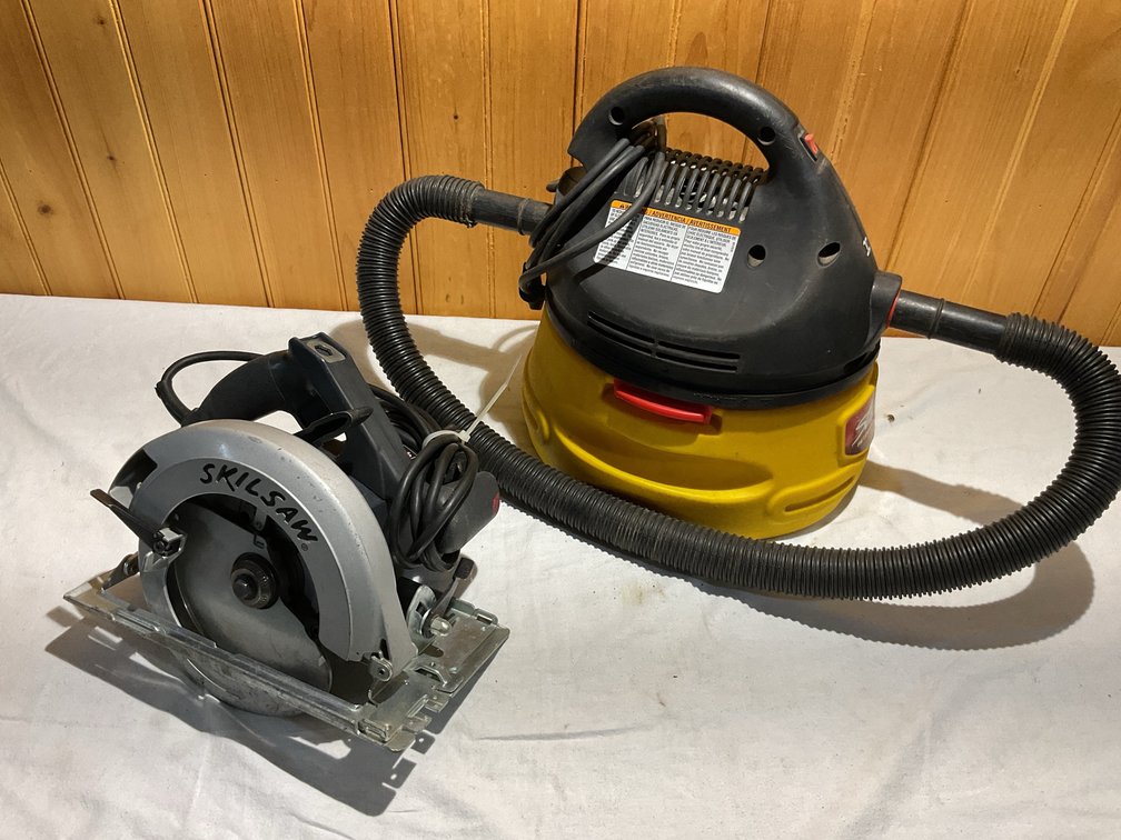 vacuum and circular saw