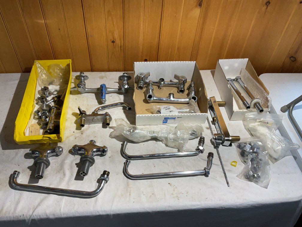 Large faucet and pot filler parts