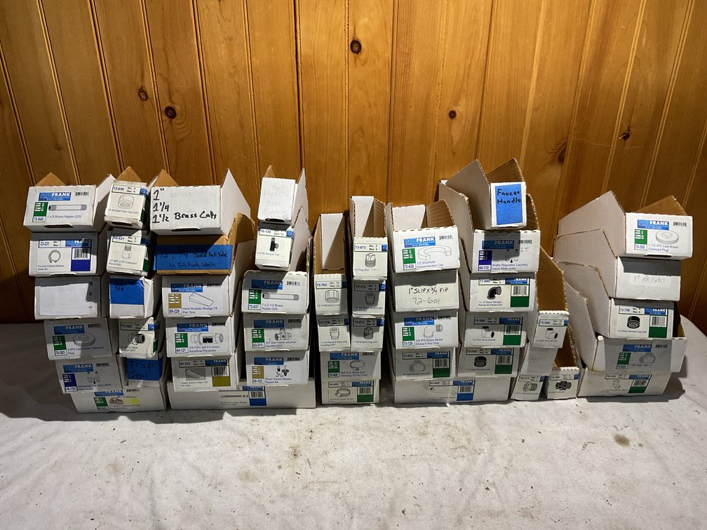 Various empty bins