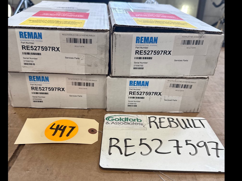 (4 x Bid) RE527597 (37740 ;SE502048) Rebuilt Stanadyne Integrated Fuel System (IFS) Fuel Injector fits John Deere 4024T Engine