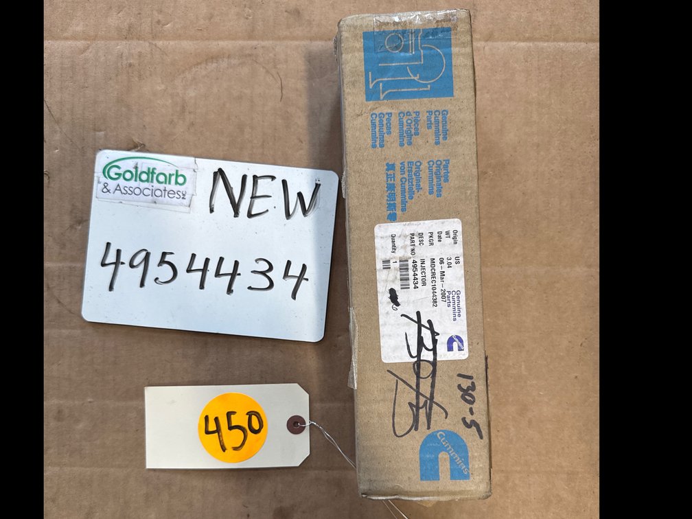4954434 (148-075-0001; 4954434PX; EX634434; 1480750001; FS4954434RX) New Cummins HPI Fuel Injector Fits 1997-2010 15.0L Cummins ISX QSX DOHC Signature 600 Series 24 Valve 6 Cylinder Diesel Engine