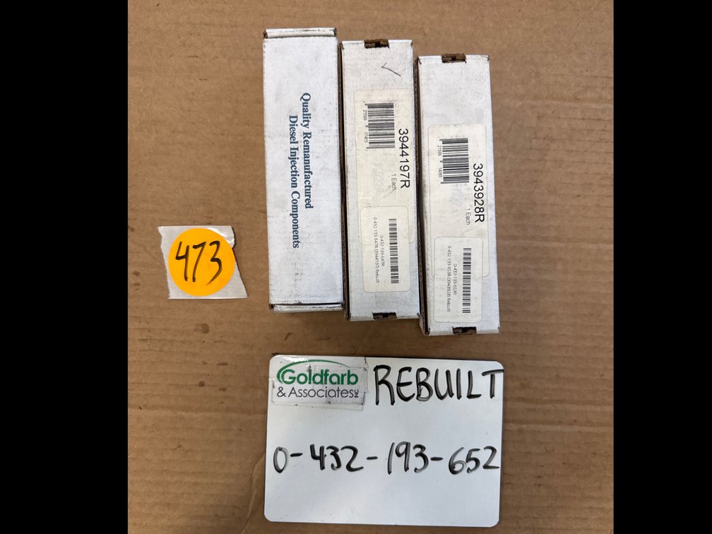 (3 x Bid) 0-432-193-652 (3943929) Rebuilt Bosch 24V Fuel Injector fits Dodge Cummins 5.9L Pickup Engine