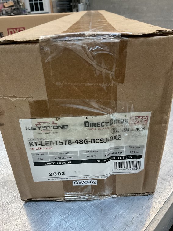 Full box of (25) new LED light bulbs