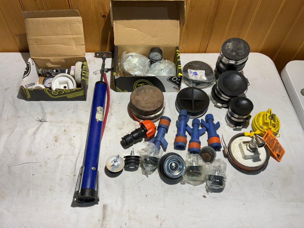 Pipe testing equipment, plugs, caps, gauges and more