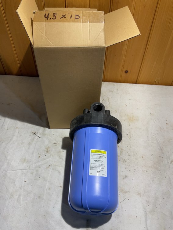 4 1/2” x 10” big blue water filter housing
