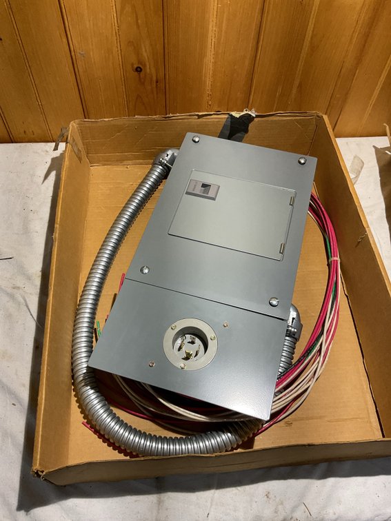 Pre-wired generator panel, 30 amp, new