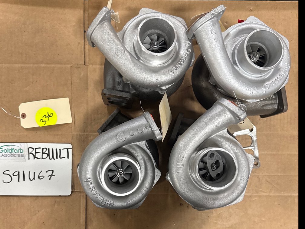 (4 x Bid) S91U67 (S91U68) Rebuilt Garrett AiResearch T04B27 TB4131 Turbocharger Fits Mercedes Benz Engine