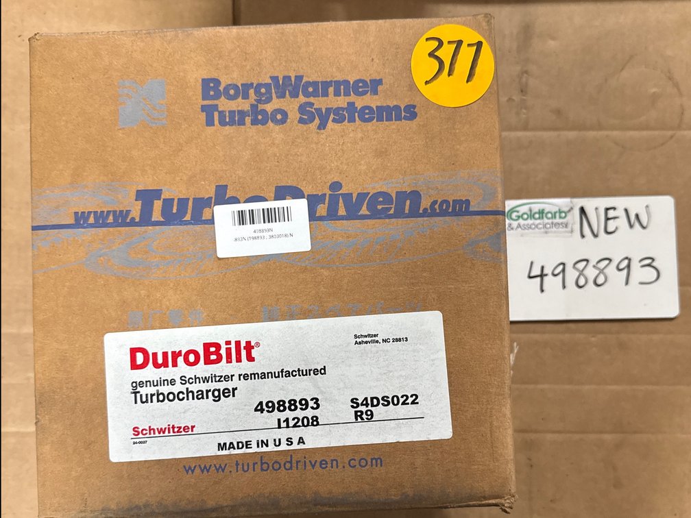 498893 (198893 ; 3803018) New Borg Warner S4D5022 CHRA fits CAT Engine