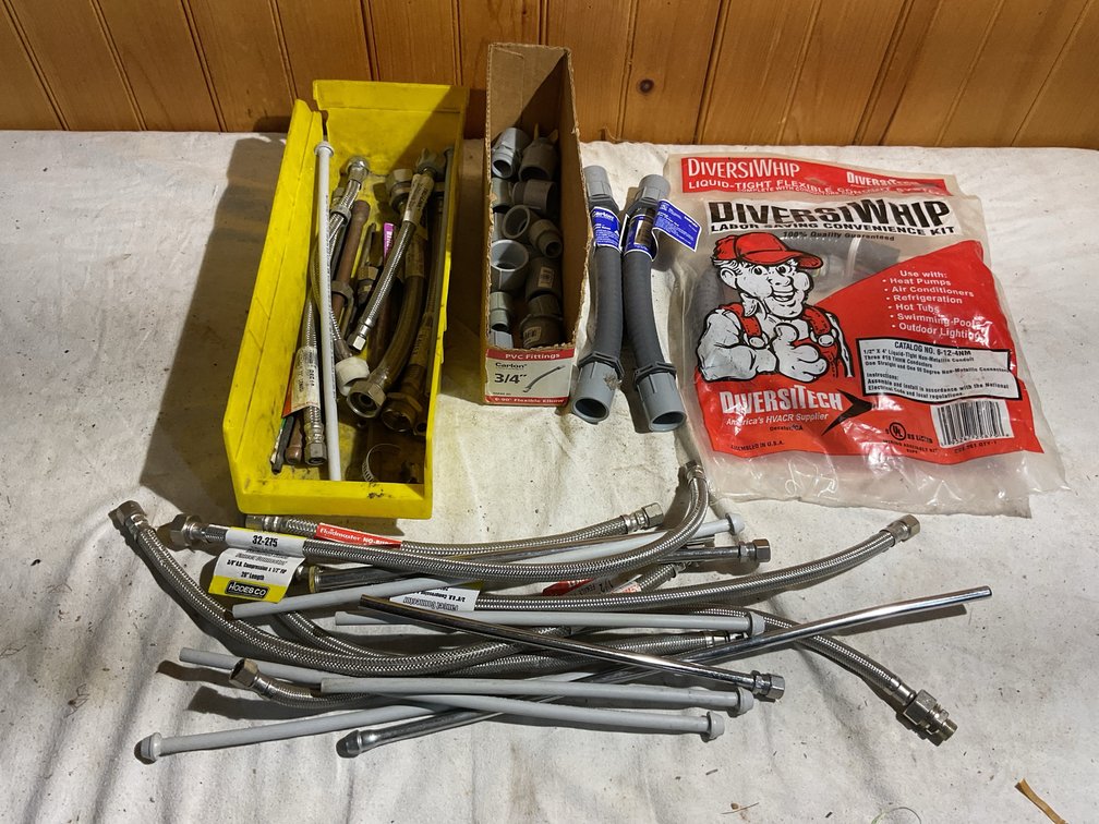 Liquid tight electrical wire and couplings and miscellaneous supply lines