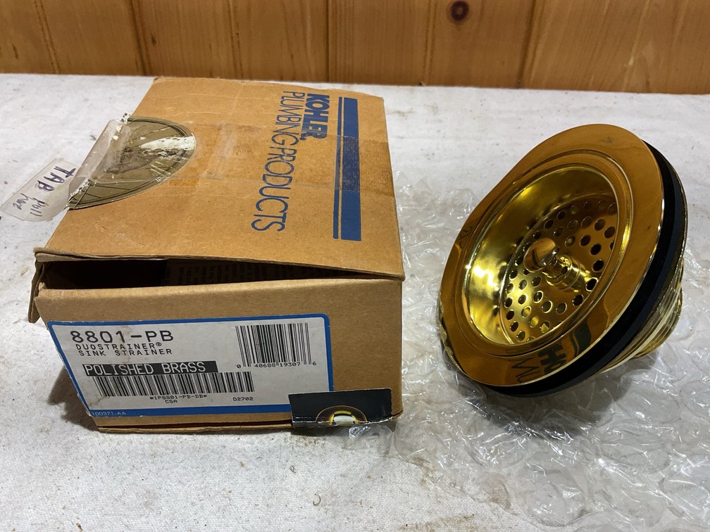 New solid brass sink strainer