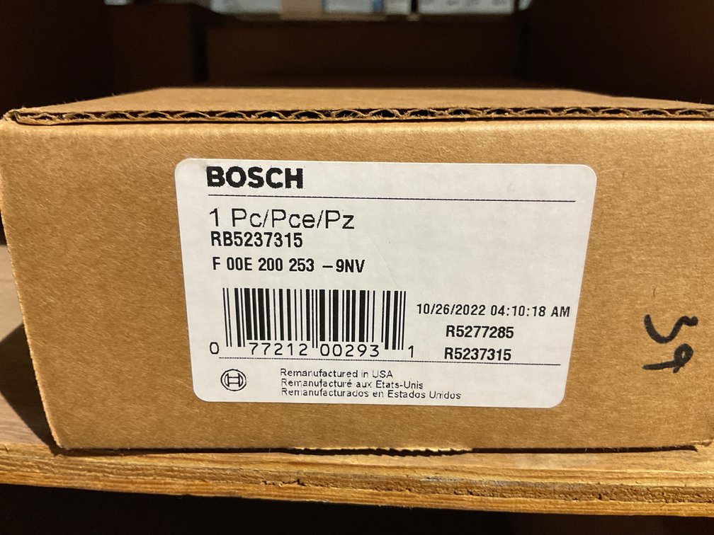 (7 x bid ) Bosch injector RB5237315 60S 12.7 INJECTOR REMAN