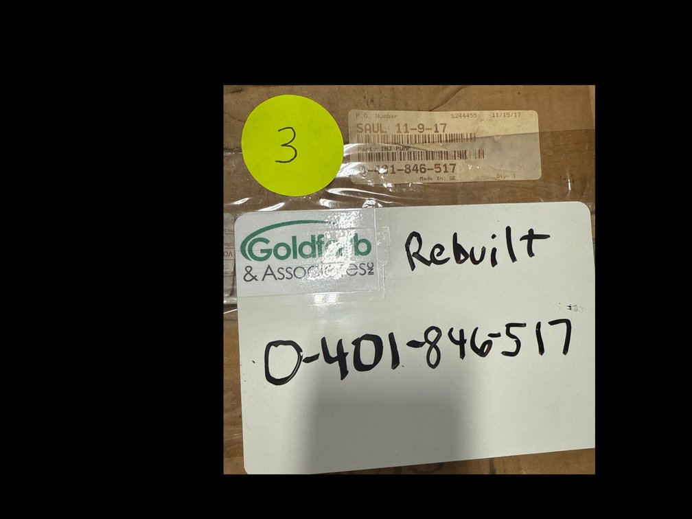 0-401-846-517 (9004881529) Rebuilt Bosch 157kW Injection Pump fits Volvo TD71GA Engine
