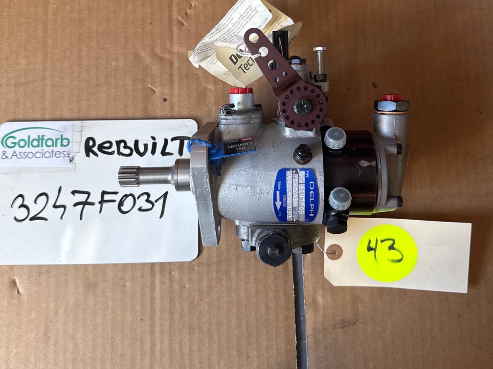 3247F031 (37367, 329004, 37365) Rebuilt Lucas CAV Delphi DPA 4 Cylinder Pump Fits Perkins 4.236 660P, B10 set 54/900/0/2690 / Caterpillar Forklift Engine 