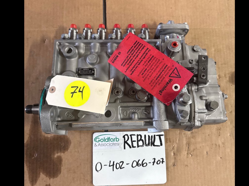 0-402-066-707 (3934856; 3935783; 3936543) Bosch P3000 Injection Pump Rebuilt Fits Cummins Diesel Engine