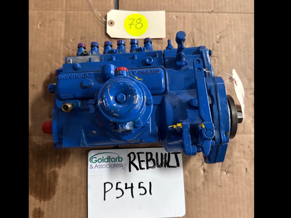 P5451 (P5451 ,D8NN9A543XA ) Rebuilt Minimec CAV 6Cyl Fuel Injection Pump fits Ford TW30 Engine