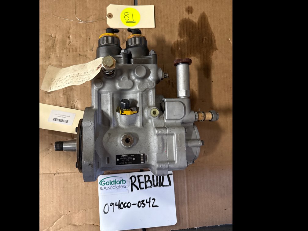 094000-0342 (6218-71-1111 ; 094000-0340) Rebuilt Denso D275A-5 Fuel Injection Pump fits Komatsu Engine