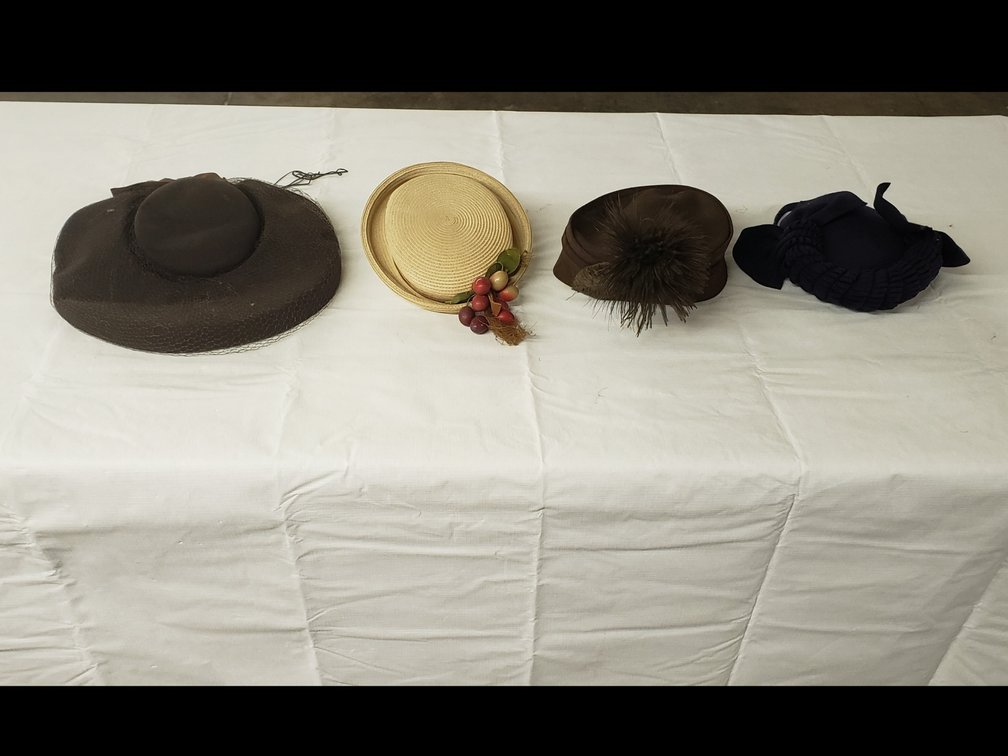 4 Ladies Antique Vintage Hats