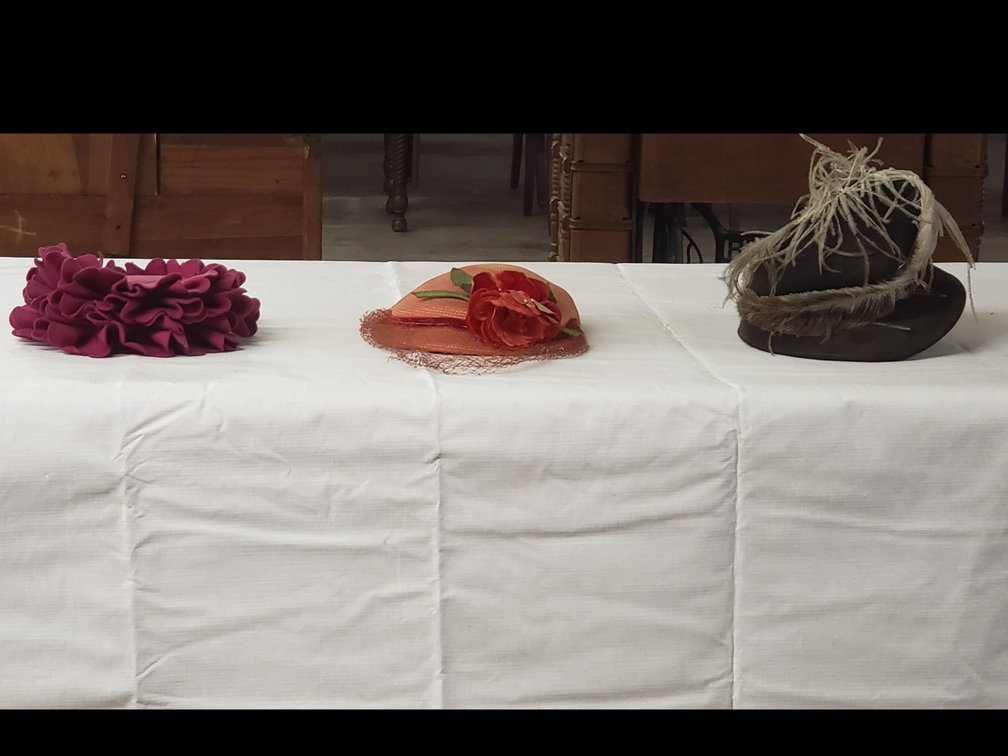 3 Ladies Antique Vintage Hats