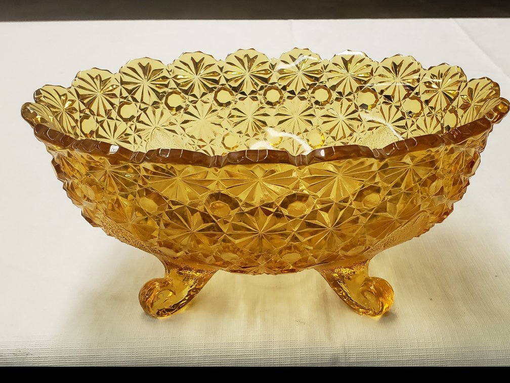 Daisy and Button Glass Bowl