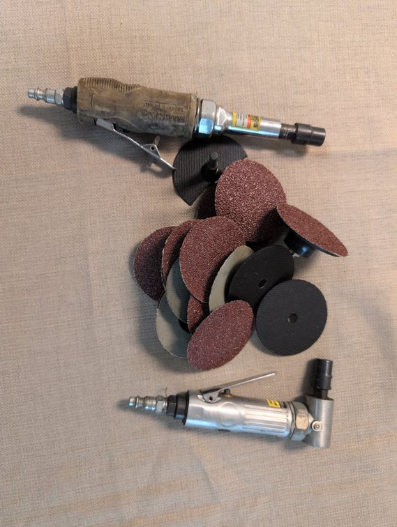 Air Grinders with assorted discs