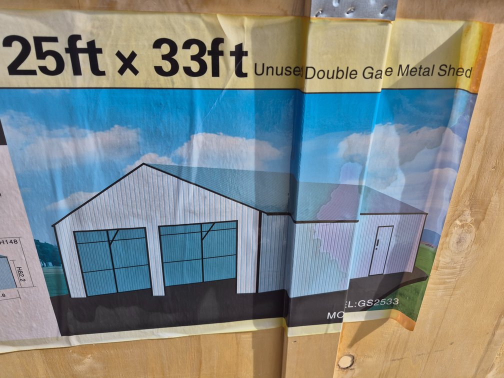 25x33 double garage shed