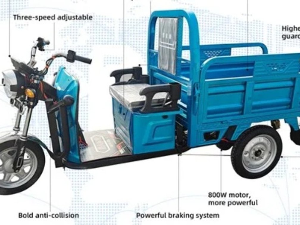 Blue SDL 3 wheel golf cart