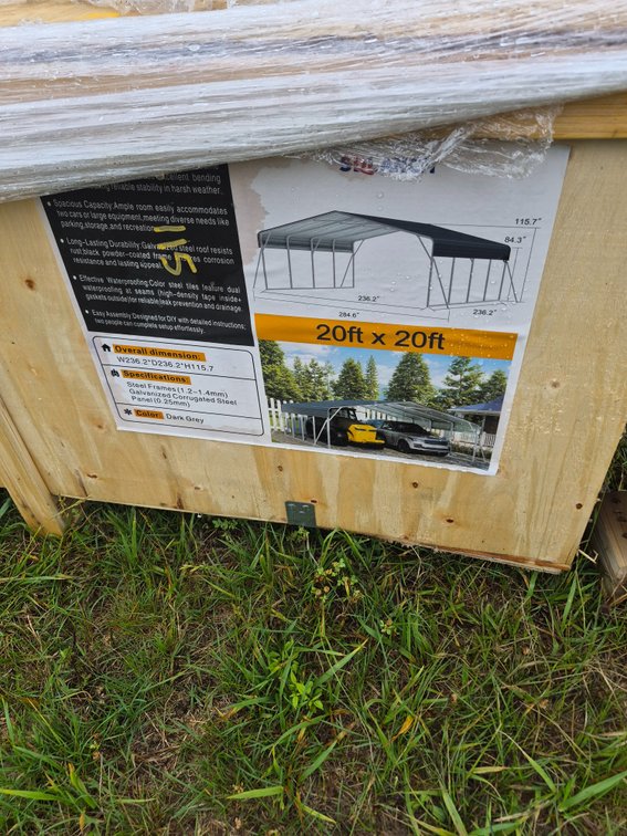 New 20x20 carport
